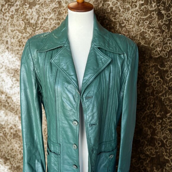 Green Envy Leather Jacket - Picture 1 of 3
